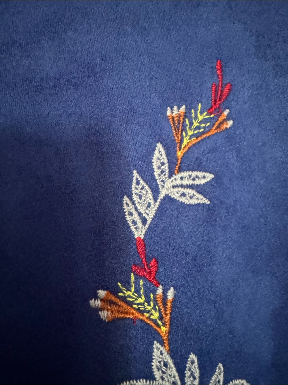 Zara Royal Blue Embroidered Turtleneck Sweater - Picture 4 of 8